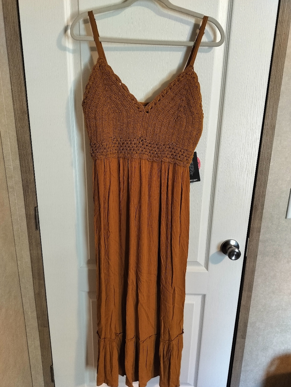 Hint Of Blush Maternity Maxi Dress in Brown Rust - NWT Size 2X